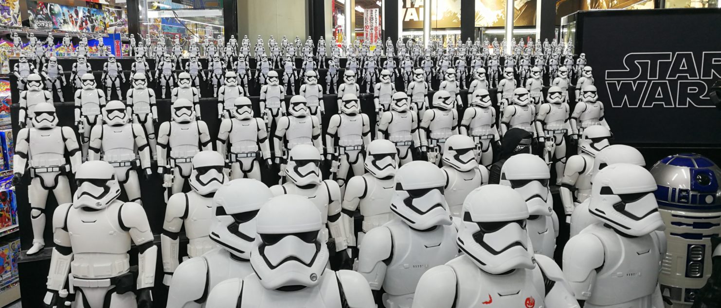 Starwars dancing figures at Yodobashi Camera Store, Akihabara, Tokyo, Japan
